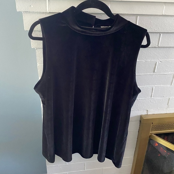 Sz XL Loft Faux Velvet Top - Picture 1 of 5